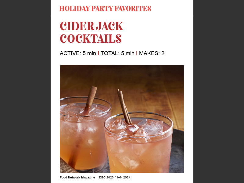 Food Network Magazine December 2023 January 2024Holiday Party
