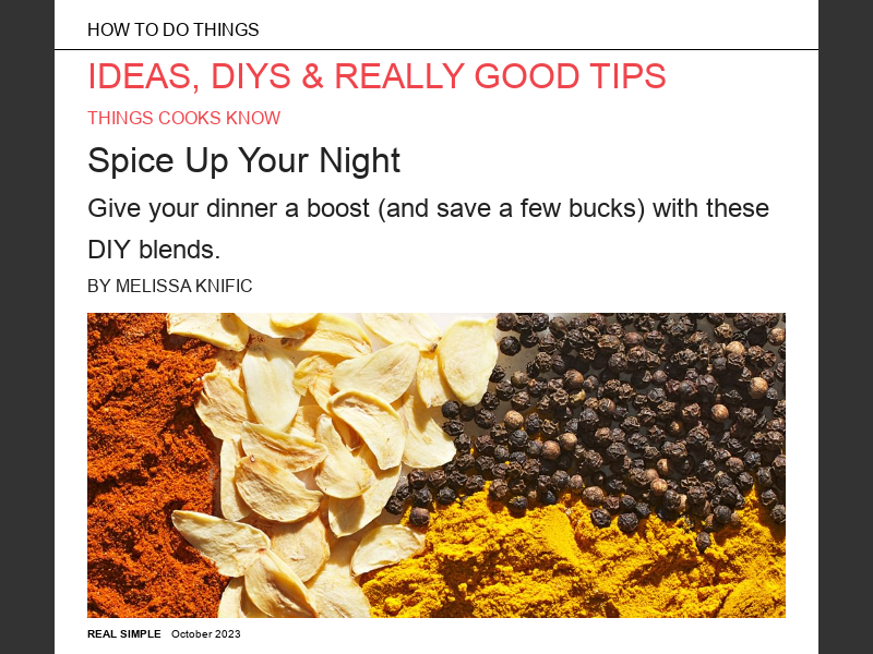 Oct 2023How to Do Things Spices