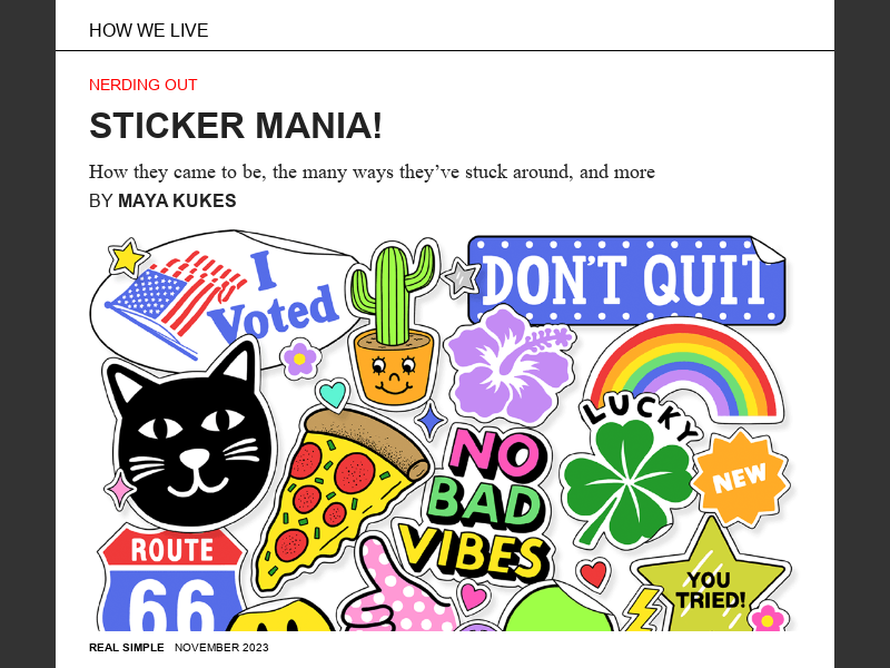 How We Live - Sticker Mania & Giving Thanks