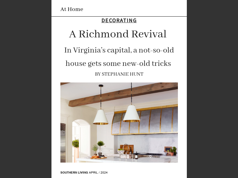 Southern Living April 2024Decorating